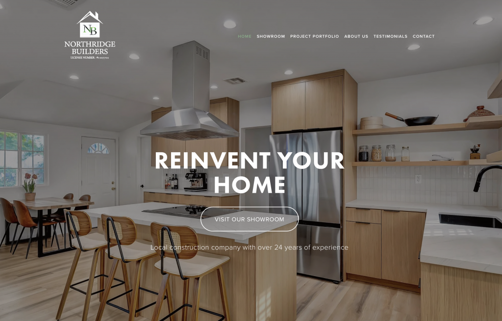 website and graphic design Northridge Builders